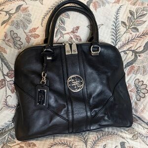 Guess Black Leather Satchel
